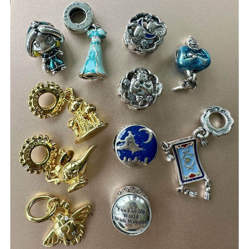 PANDORA x Disney Jasmine Aladdin Genie & Lamp Charm - Picture 13 of 13